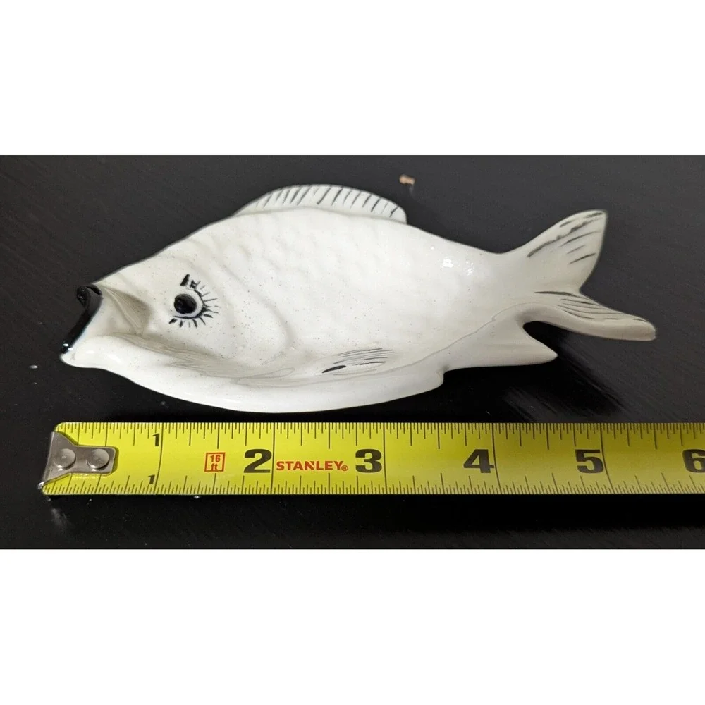 Vintage Ceramic Fish‎ Dish Black and White Seattle 1958